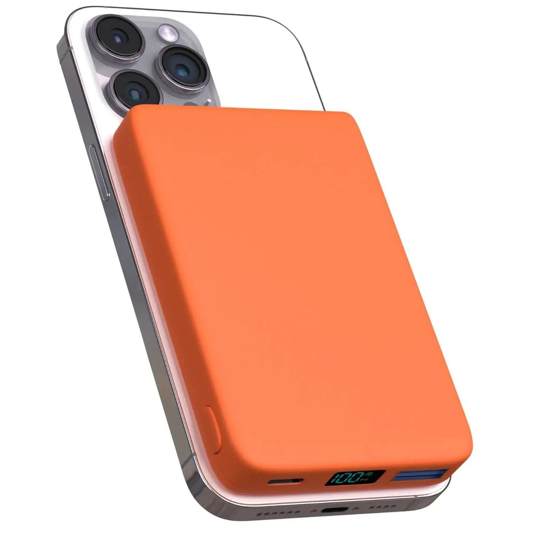 Magsafe compatible portable charger, offering effortless wireless power to your iPhone.