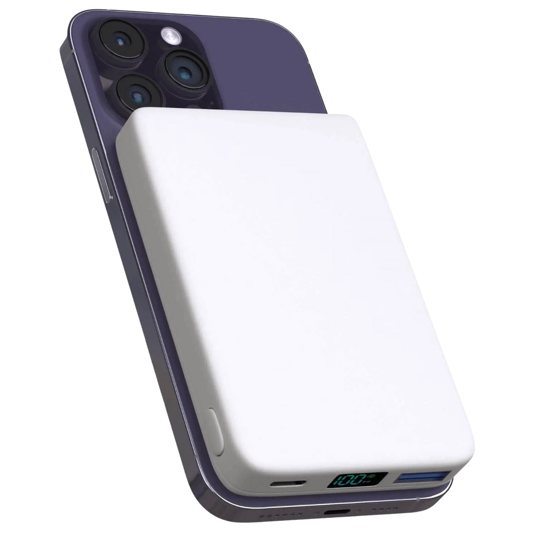 Recharge your iPhone anywhere with this magnetic wireless portable battery charger.