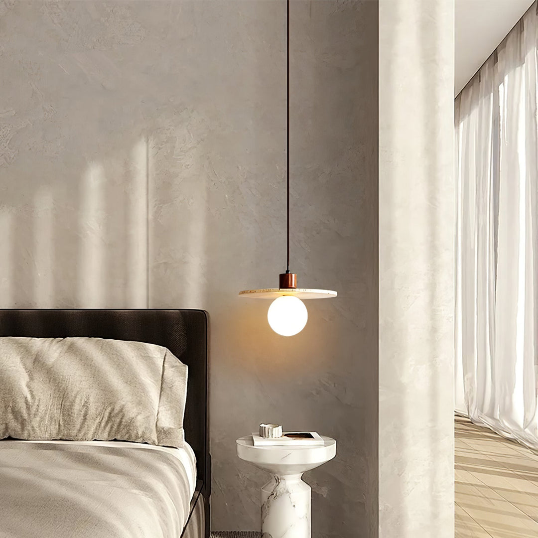 Jorford contemporary pendant lamp, a sculptural piece for modern home decor & accent lighting.