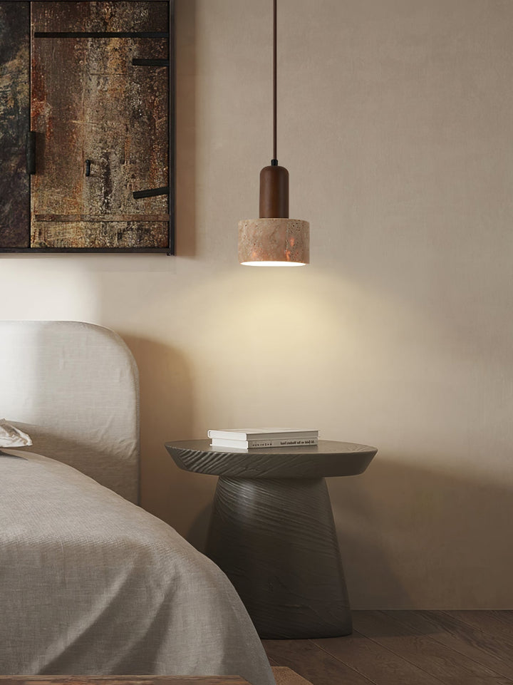 Sculptural Jorford pendant lamp providing warm ambient light for modern interiors.
