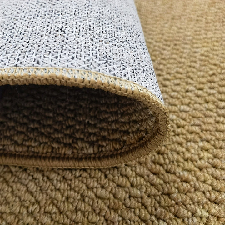 Jute-look soft absorbent door mat for entryway. Ideal indoor/outdoor floor mat, non-slip & easy clean.