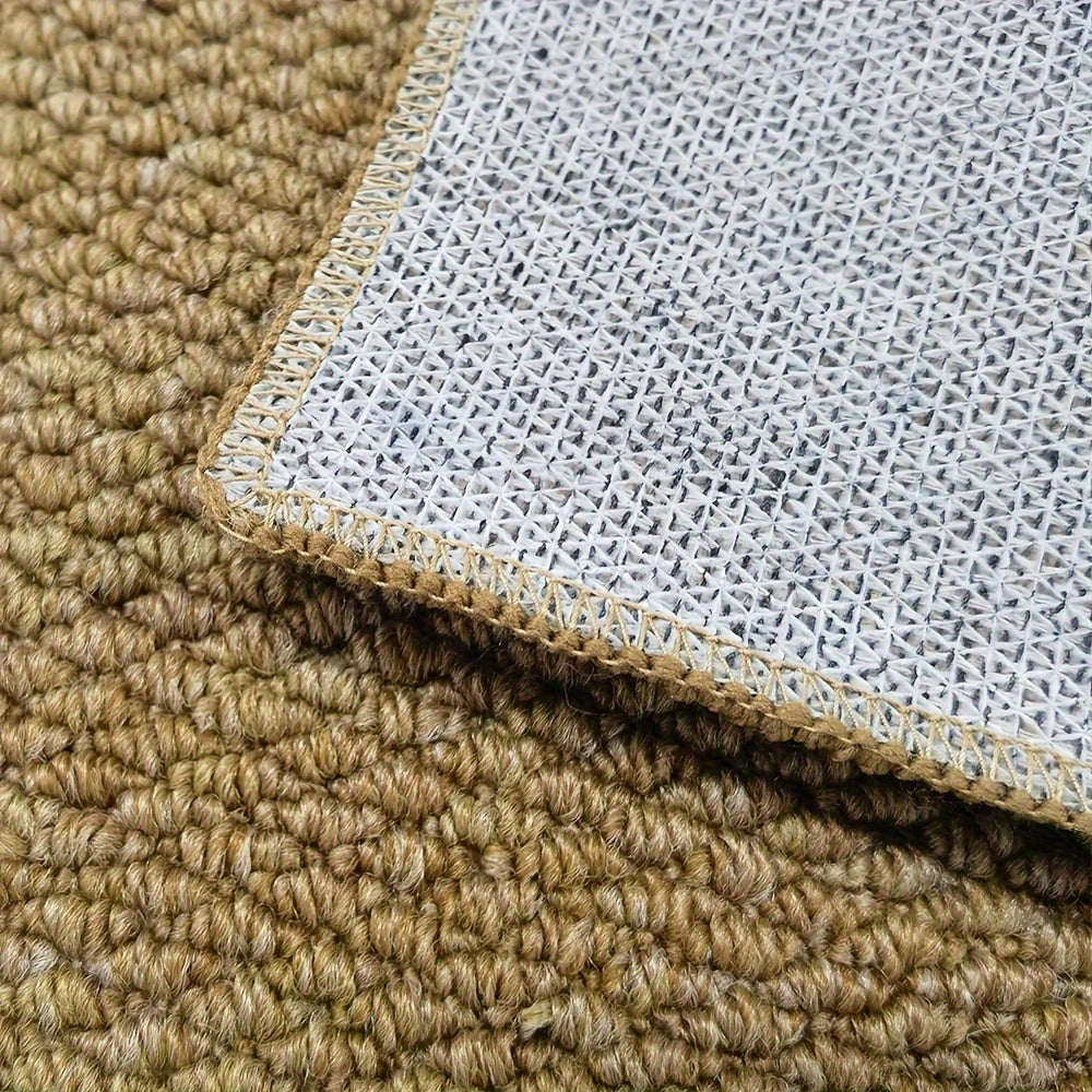Absorbent non-slip jute-look floor mat for any entryway. Soft & durable indoor/outdoor home decor.