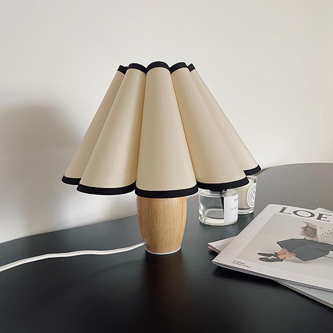 Elegant Kaianas Accent Lamp, perfect fluted design for modern living room or bedroom decor.
