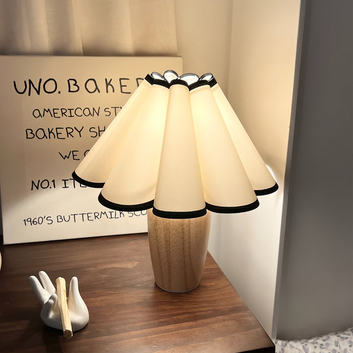 Modern Kaianas Fluted Table Lamp with decorative base, perfect accent lighting for any room.