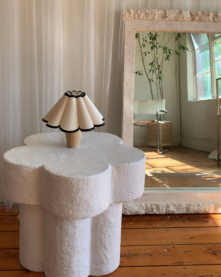 USB-powered Kaianas Fluted Table Lamp, an elegant bedroom lamp offering convenient accent lighting.