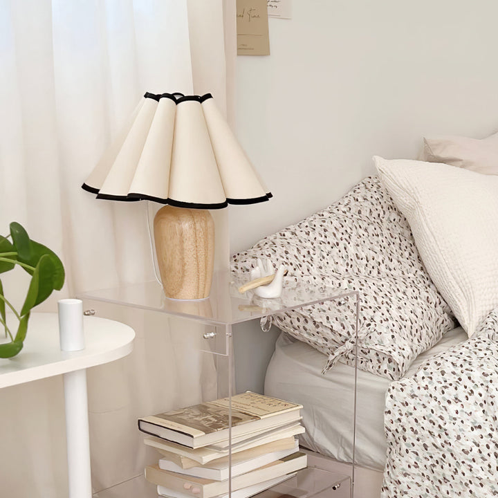 Fluted Kaianas Table Lamp, a chic home decor accessory providing warm and inviting accent lighting.