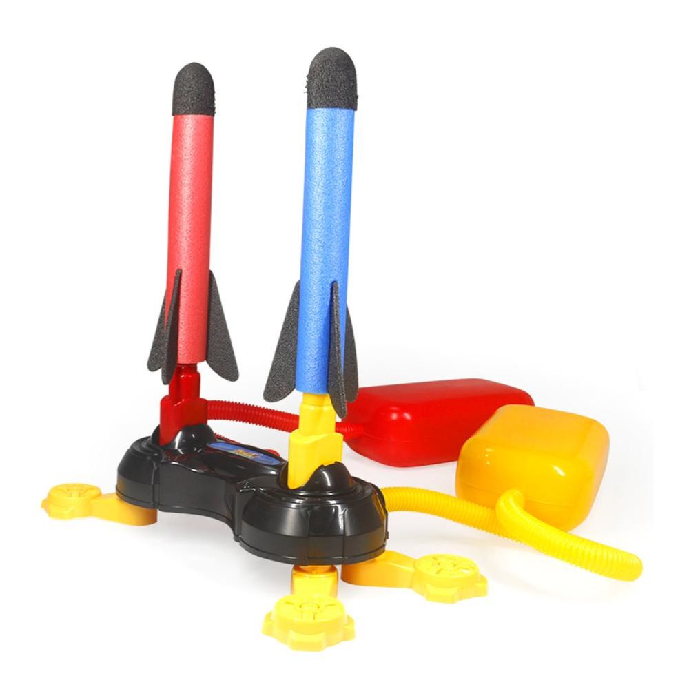 Kids Air Rocket Launcher Toy Set: Outdoor fun for boys and girls with foam rockets and STEM challenges.