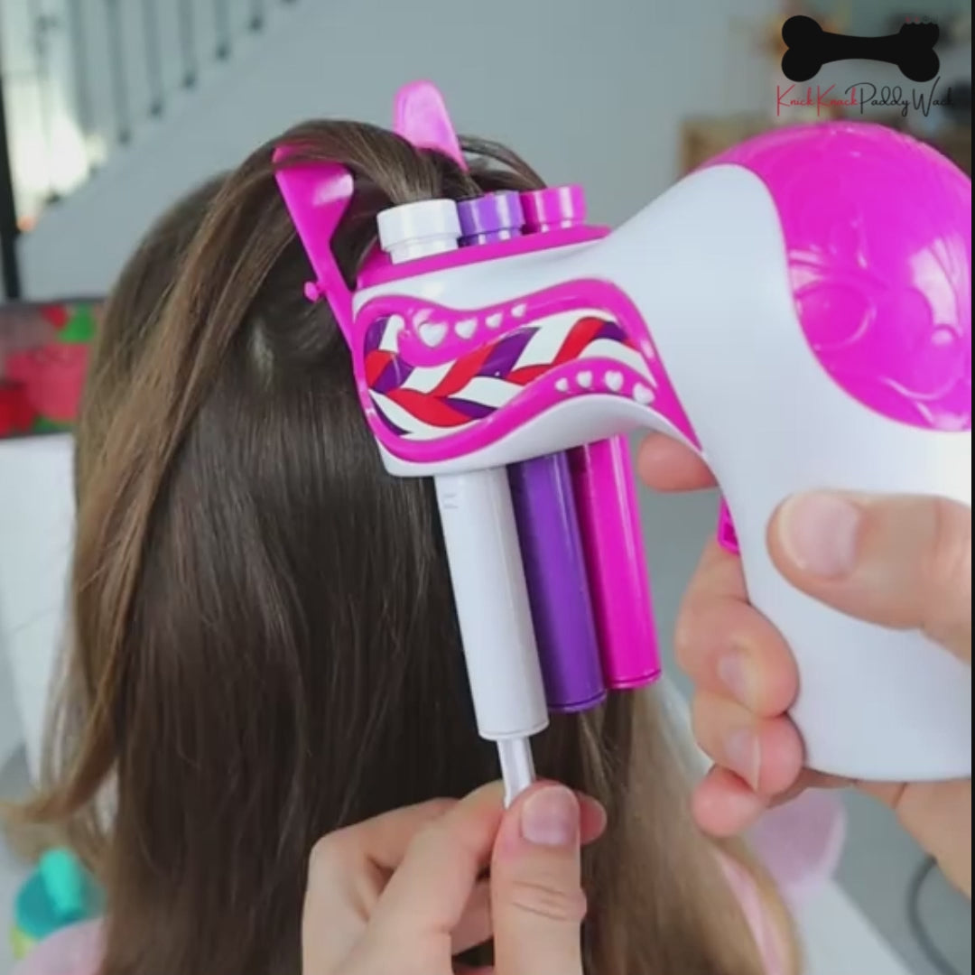 Fun and easy hair styling with the automatic kids' hair braider accessory