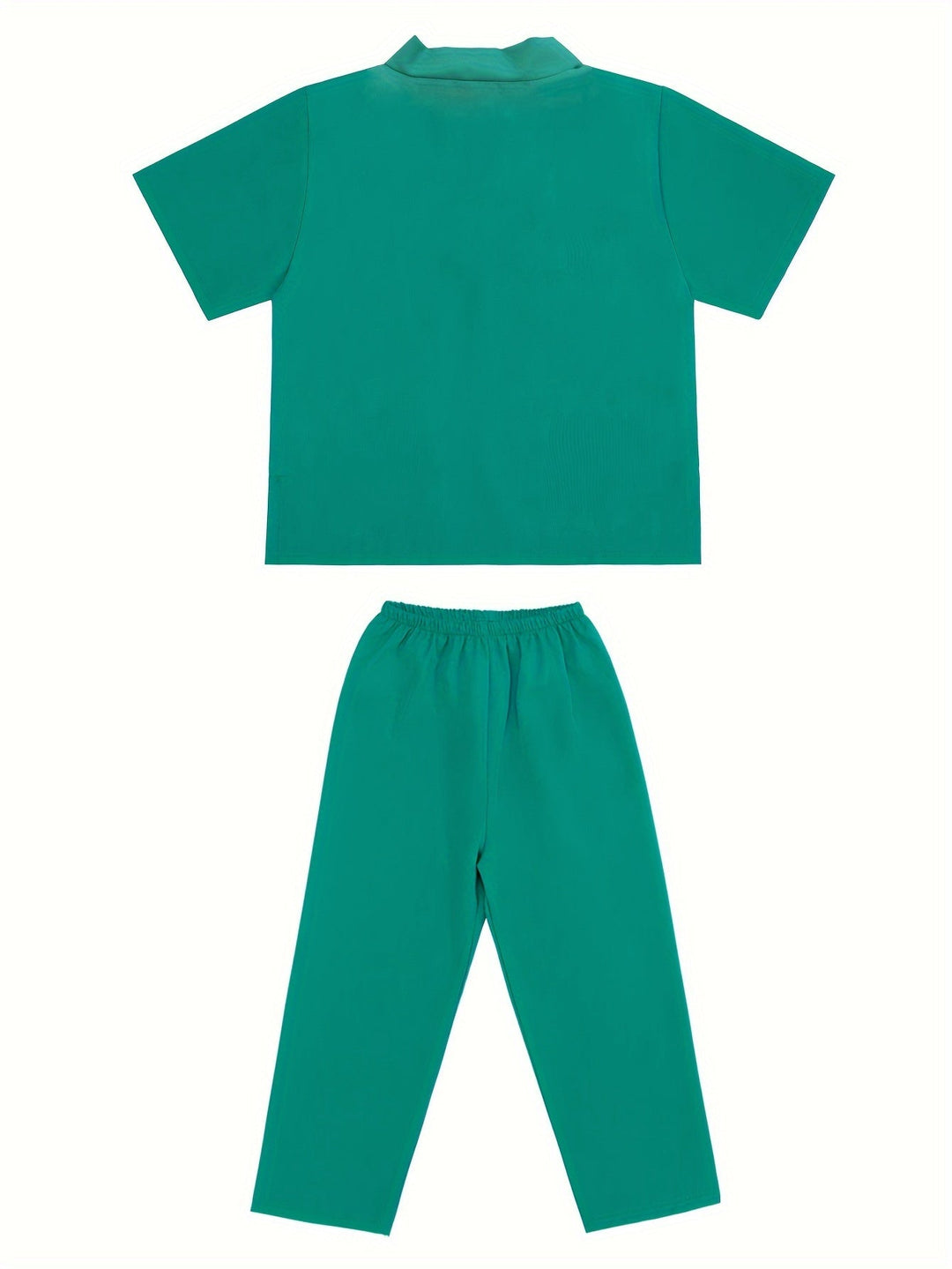 Pink and green kids doctor costume set; perfect for Halloween, dress-up, and pretend medical emergencies.