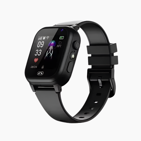 Kids GPS smartwatch with video call, real-time location tracking & SOS for child safety.