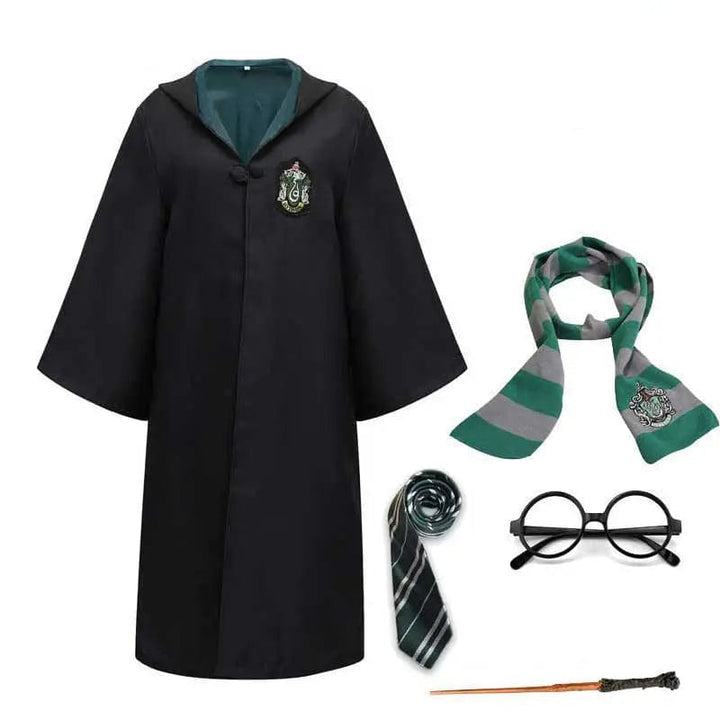Magical Hogwarts robe and accessory set for kids' dress-up and cosplay adventures.