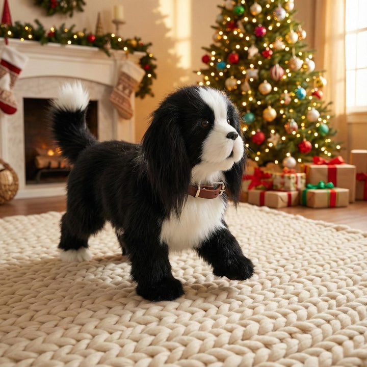 Children's walking plush dog, an interactive toy with realistic barks, ideal as a fun pet gift for kids.