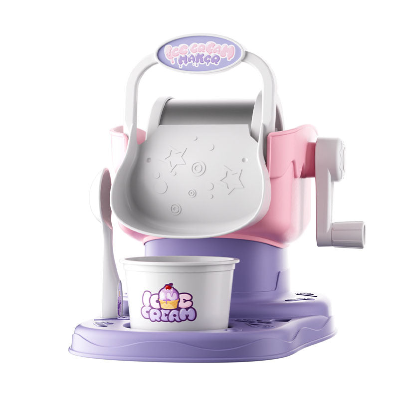 Kids' Mini Ice Cream Maker Playset for creative play. Fun toy machine for children to make pretend ice cream.