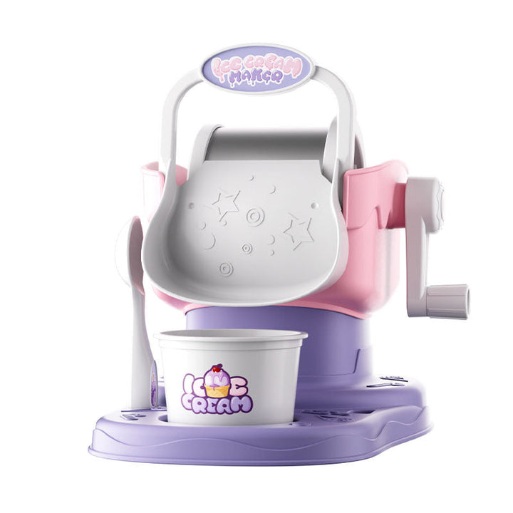 Kids' Mini Ice Cream Maker Playset for creative play. Fun toy machine for children to make pretend ice cream.