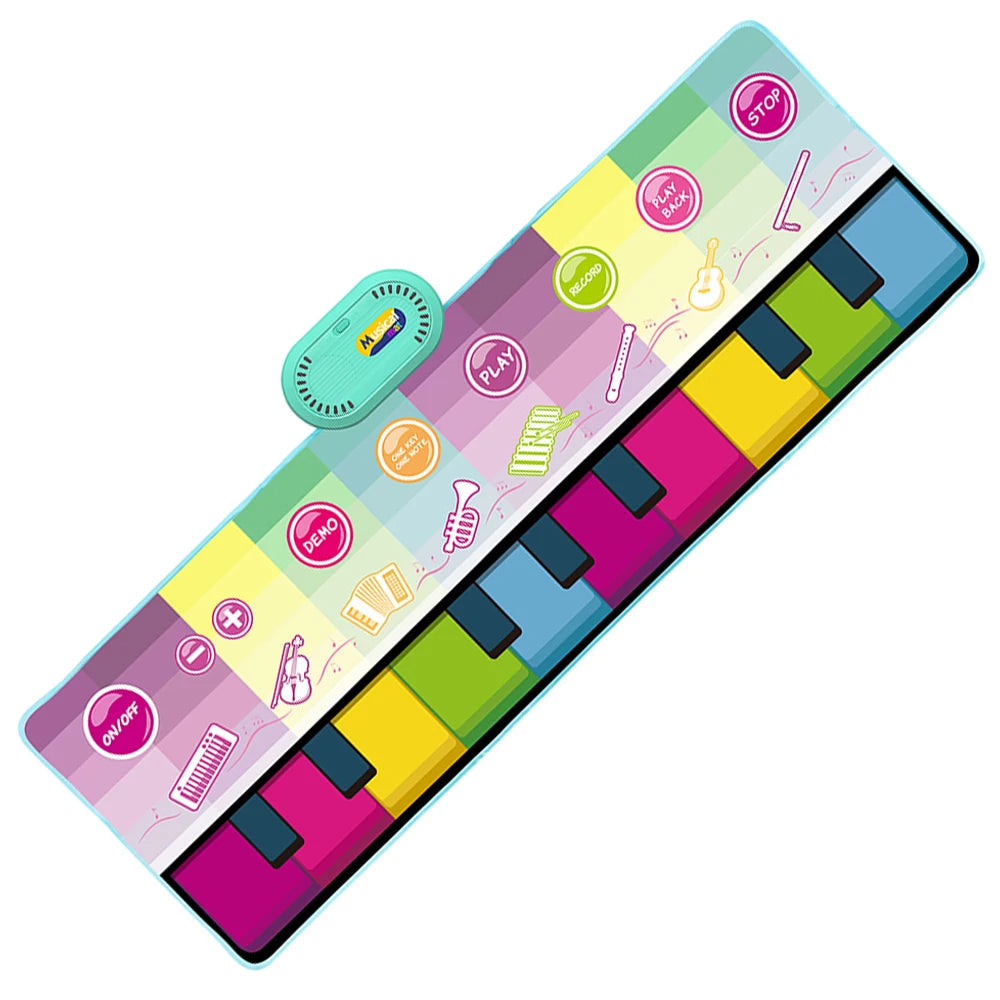 Children's educational musical toy: a large piano keyboard dance mat for creative play.