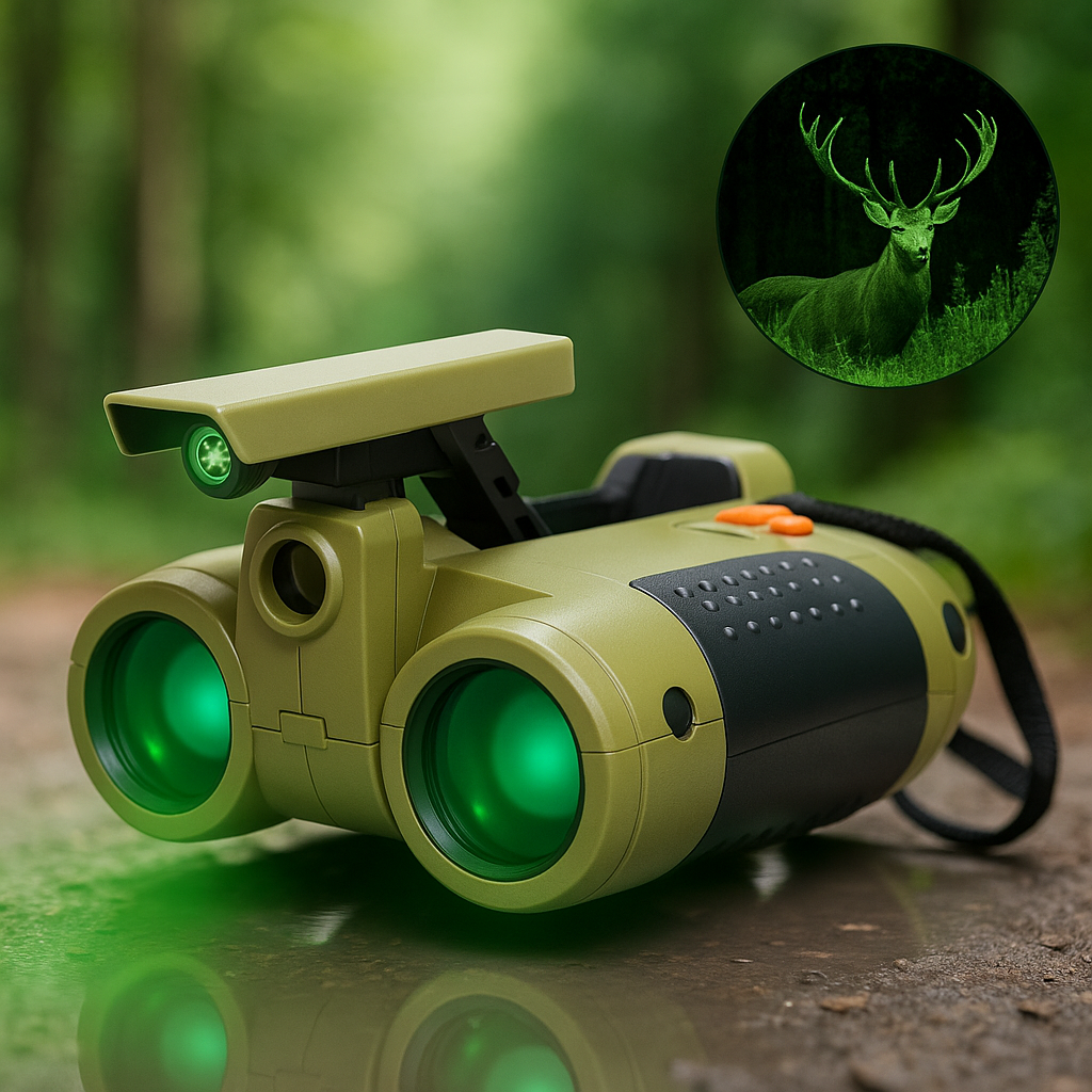 Kids night vision binoculars for exploring the outdoors and spotting wildlife after dark.
