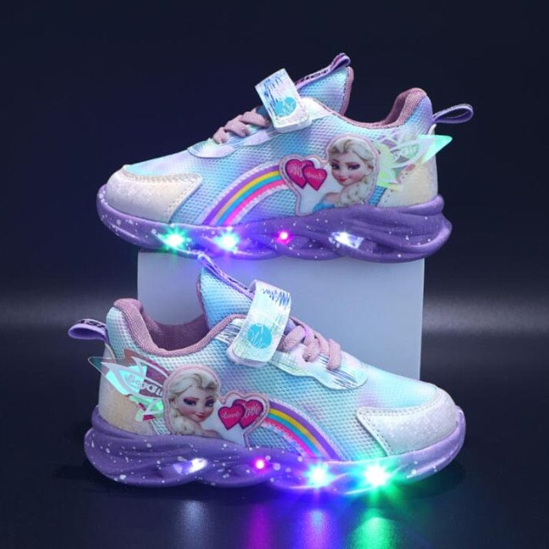 Kids' athletic footwear: durable and stylish LED light-up sneakers.