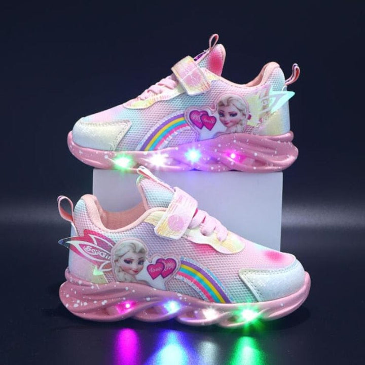 Comfortable velcro sneakers for kids, designed with exciting light-up technology.