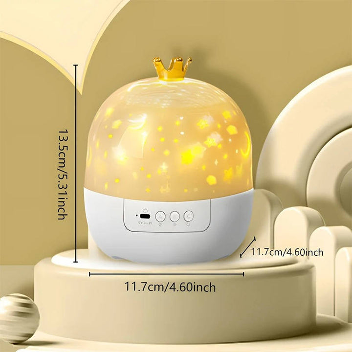 Calming kids' night light projector with 6 magical scenes, perfect for a soothing bedtime and children's room decor.