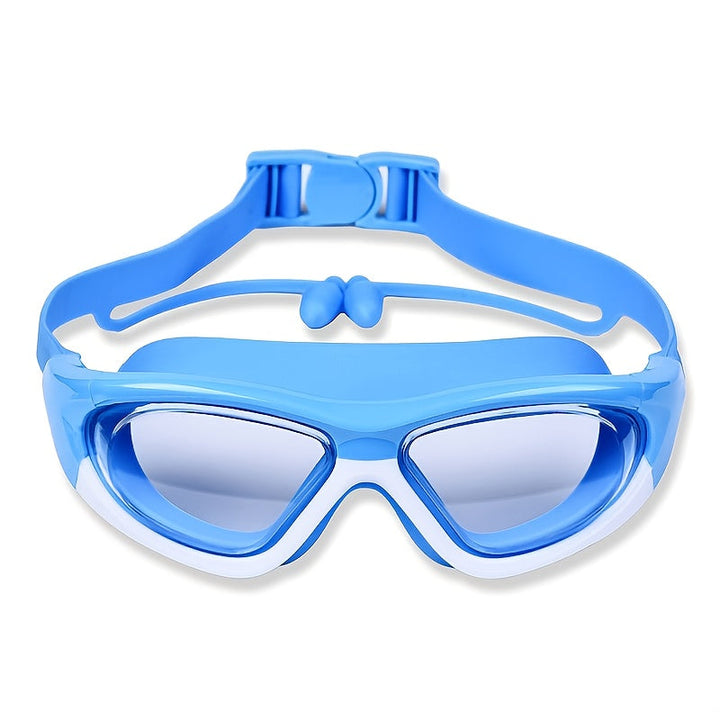 Kids swim goggles: anti-fog, leak-proof, comfortable, clear vision for swimming fun.
