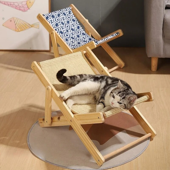 KittyThrone ultimate cat lounger with sisal scratcher and canvas bed for relaxation
