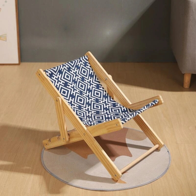 Modern pet furniture: KittyThrone lounger offering a premium canvas cat bed and scratching surface