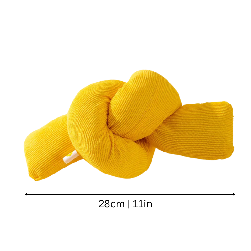 Interactive KnottyPaws cat toy infused with catnip, designed for pets and kittens to enjoy stimulating plush and crinkle play.