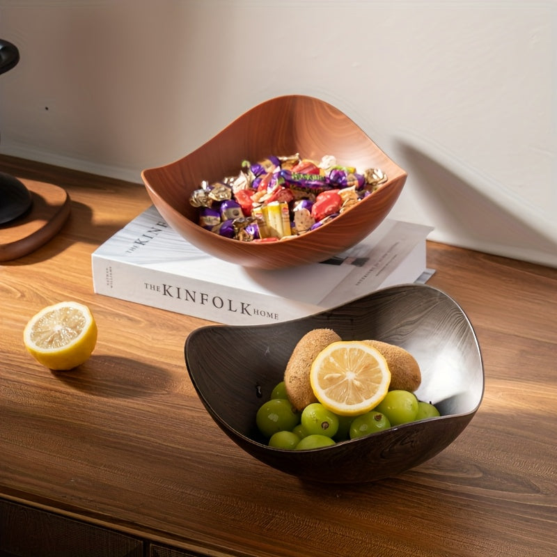 Durable & practical wood-effect fruit bowl, a home essential for everyday fruit storage.