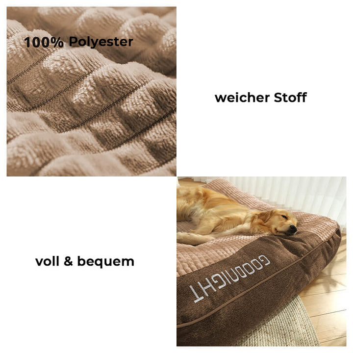 Durable orthopedic dog bed for large breeds, providing superior spine support & plush comfort.