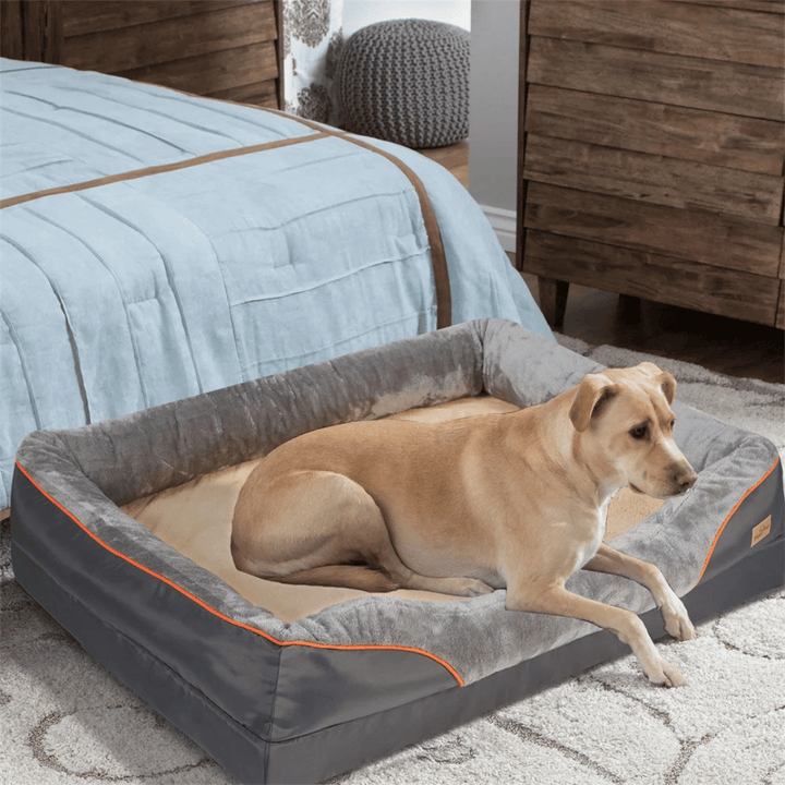 Pet supplies: Large memory foam dog bed with orthopedic features. Promotes healthy sleep & comfort.