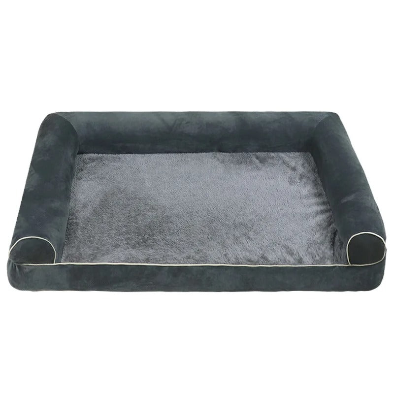 Washable, anti-slip orthopedic memory foam dog bed for large breeds. Offers superior comfort & support for dogs.