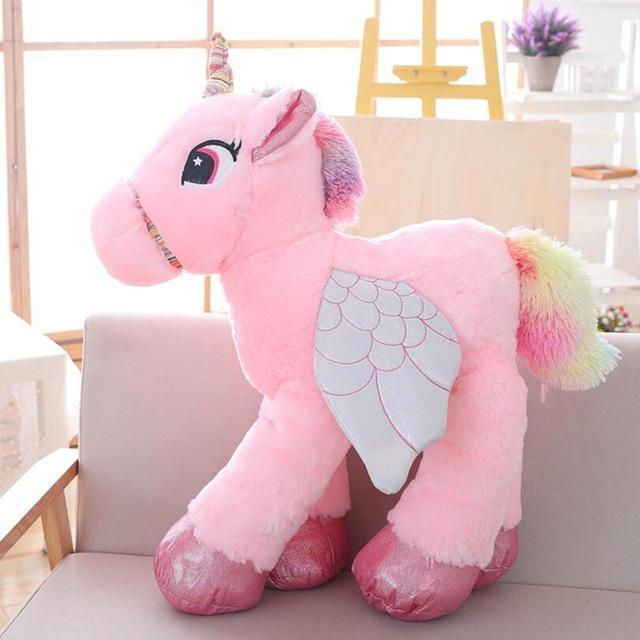Adorable blue unicorn plush toy, a delightful magical creature and ideal gift for kids.