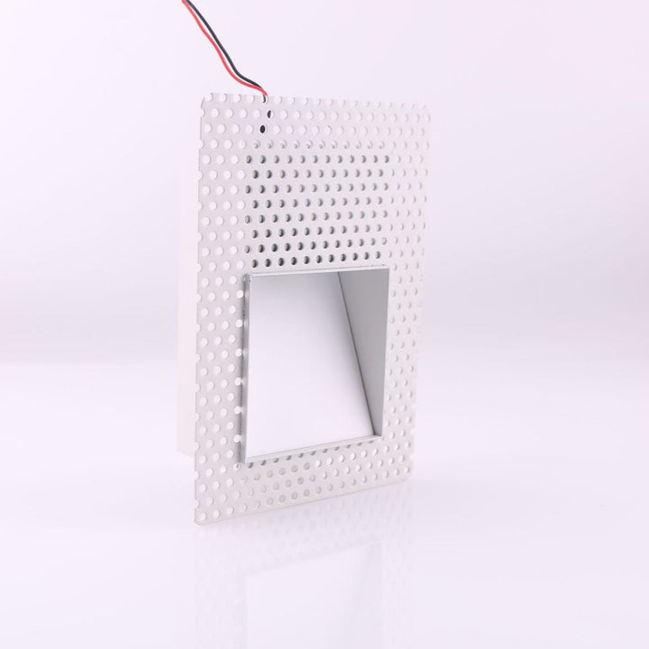 Durable LED recessed wall light, designed for long-lasting hallway and stair use.