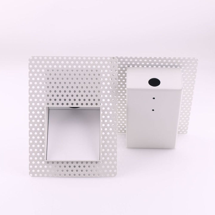Sensor-equipped LED recessed guide light, enhancing safety on stairs automatically.