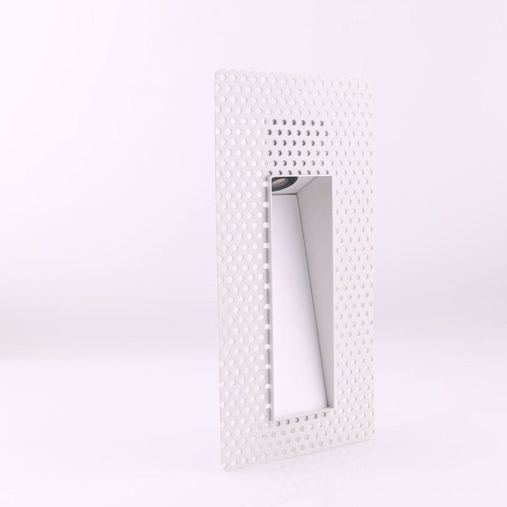 Square LED recessed wall light for minimalist hallway and stair accent lighting.