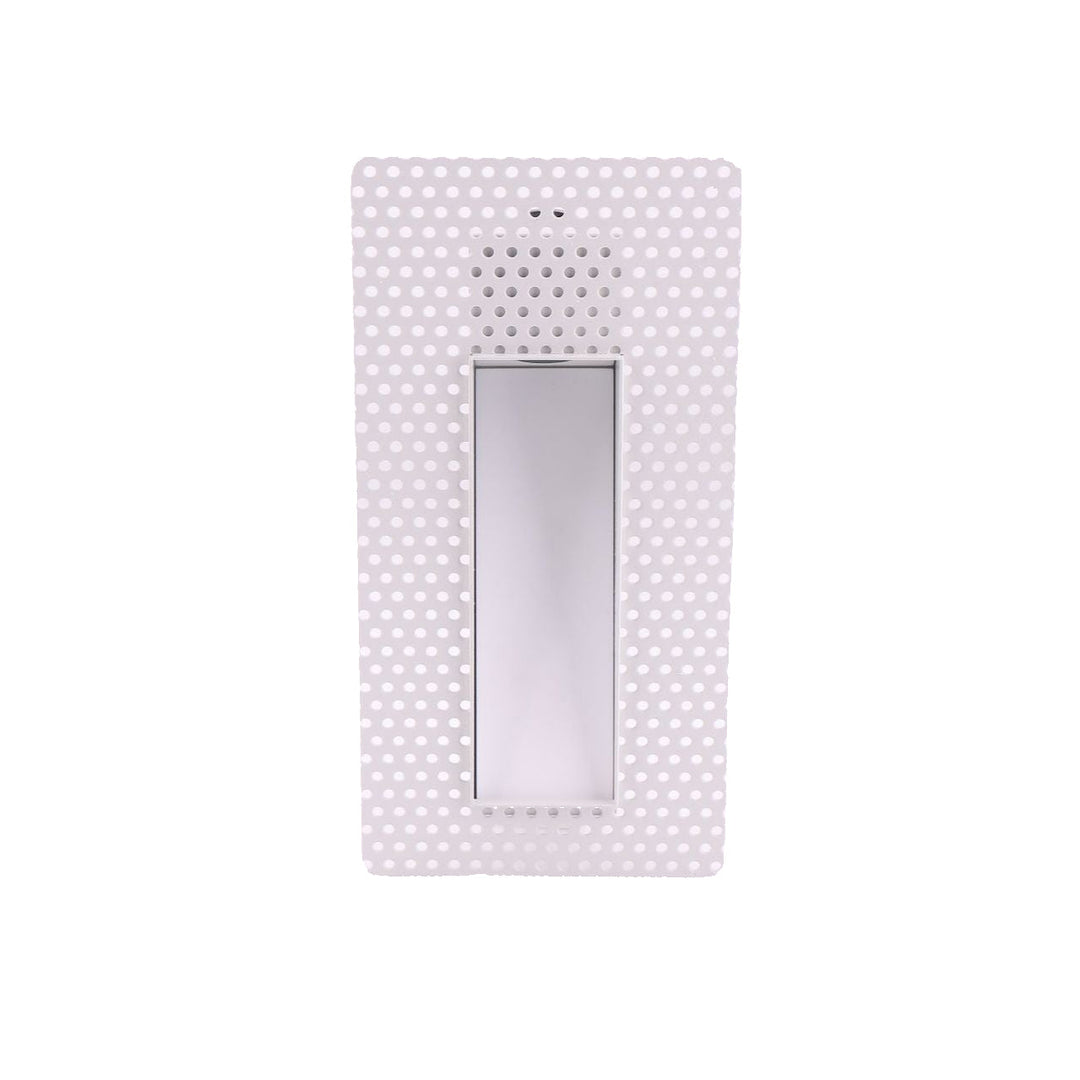 Vertical LED recessed wall light, ideal for illuminating modern stair risers.