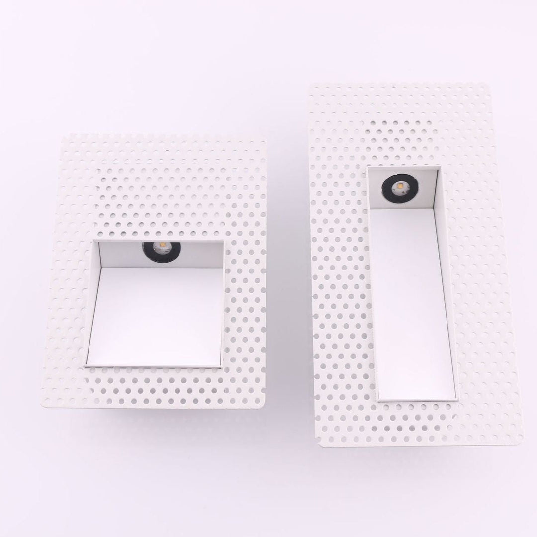 Horizontal LED recessed light, perfect for wide hallway and lounge area wall lighting.