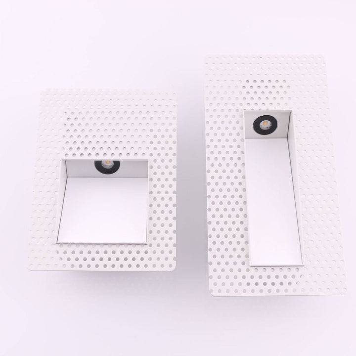 Horizontal LED recessed light, perfect for wide hallway and lounge area wall lighting.