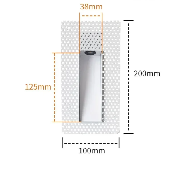 Practical LED recessed light for stairs, offering discreet yet effective illumination.