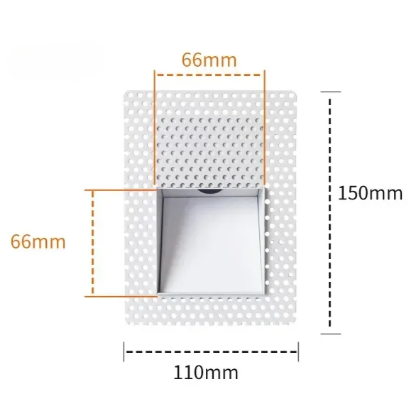 Smart LED recessed wall light with sensor, optimizing energy for hallways & stairs.