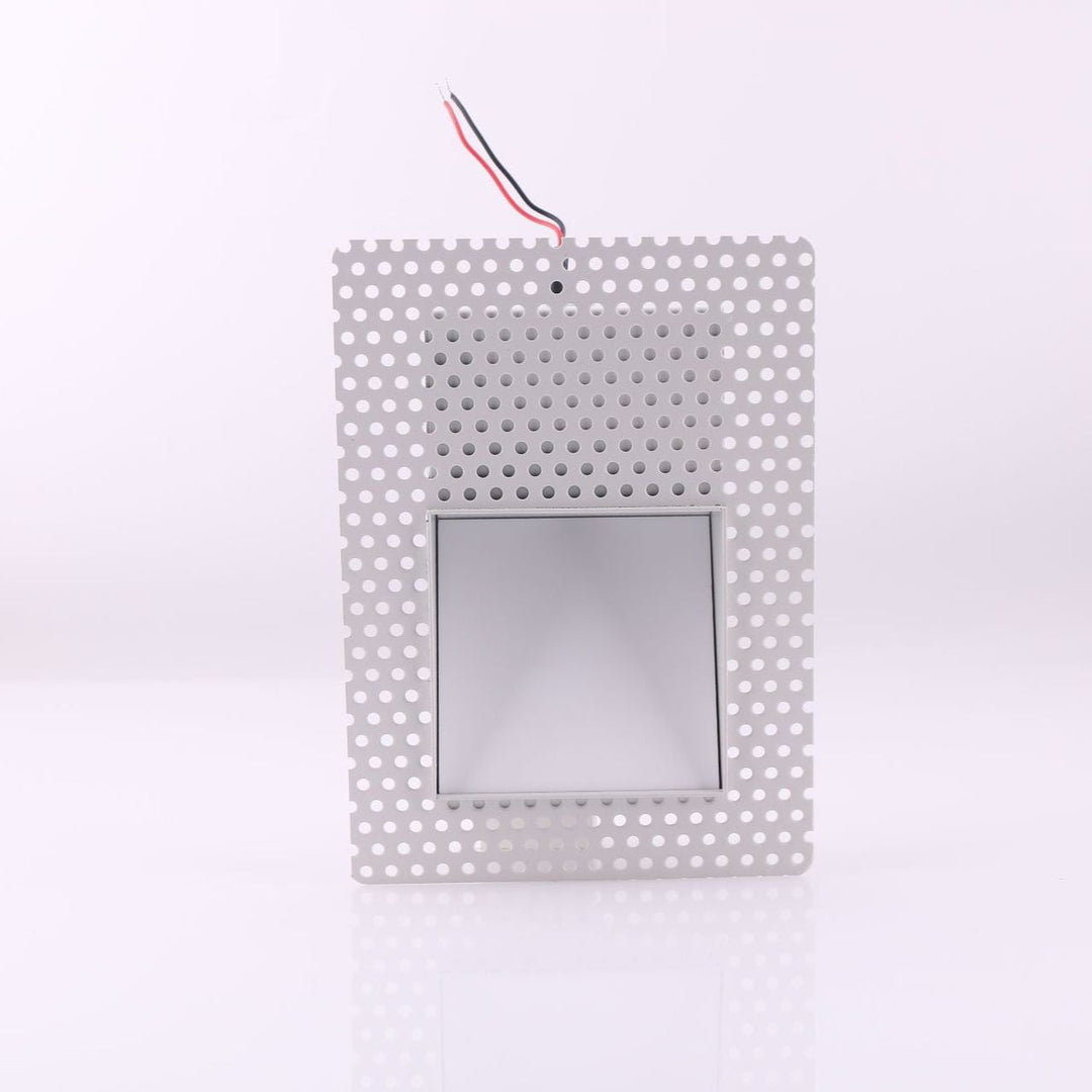 Contemporary LED recessed sensor light for smart stairway and corridor lighting.