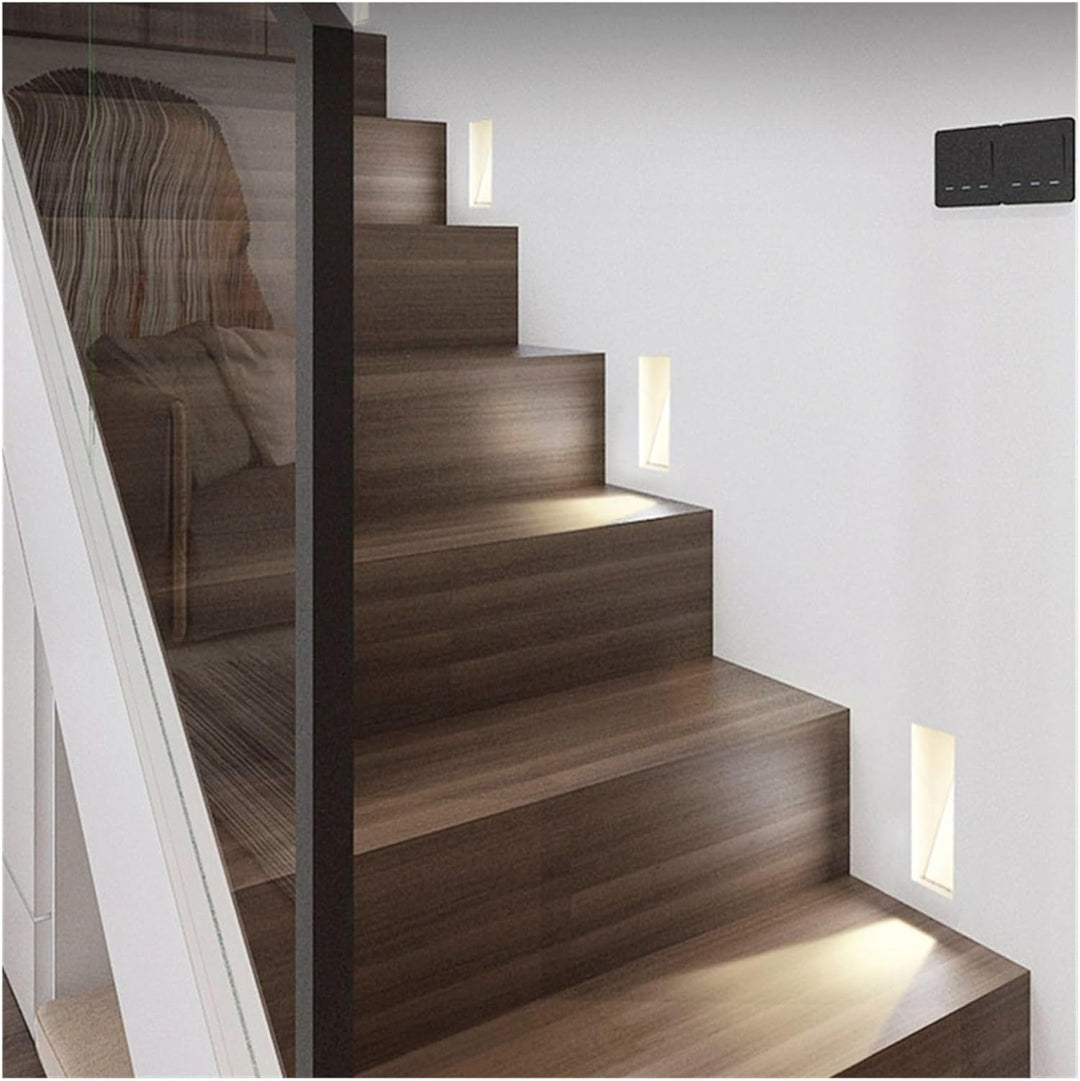 Slim profile LED recessed light, a perfect addition to modern home interior walls.