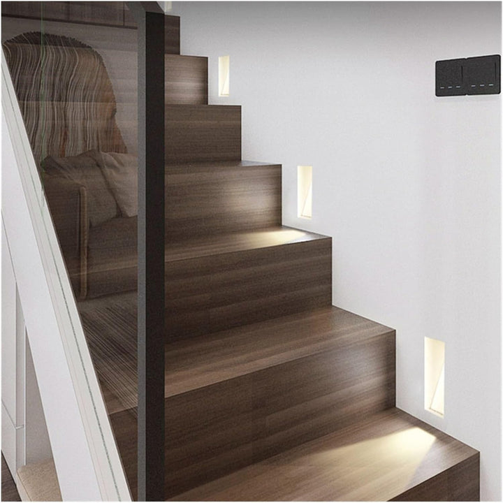 Slim profile LED recessed light, a perfect addition to modern home interior walls.