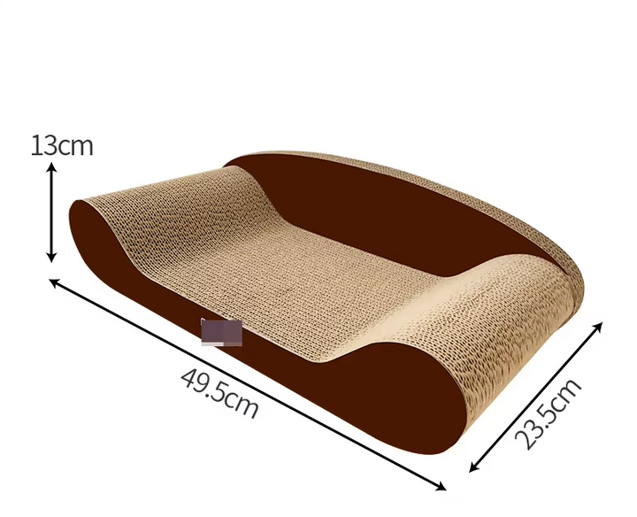Cozy & durable leopard print cat scratcher and lounging mat. Protects furniture, comfy pet bed.