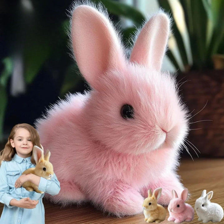 Cute interactive bunny soft toy, a premium plush companion for children, ideal as a gift or room decoration.