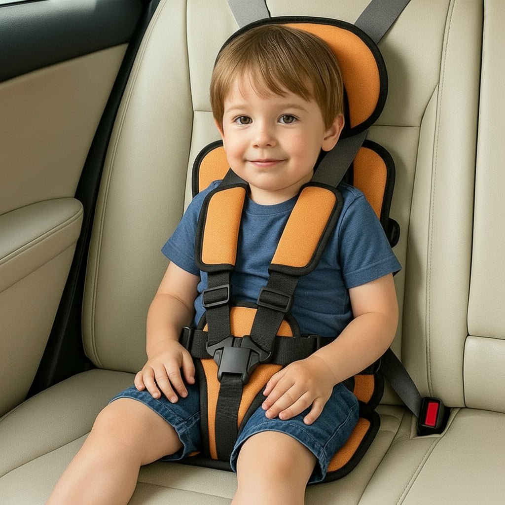 Portable booster seat for toddlers and older children, ages 1-14