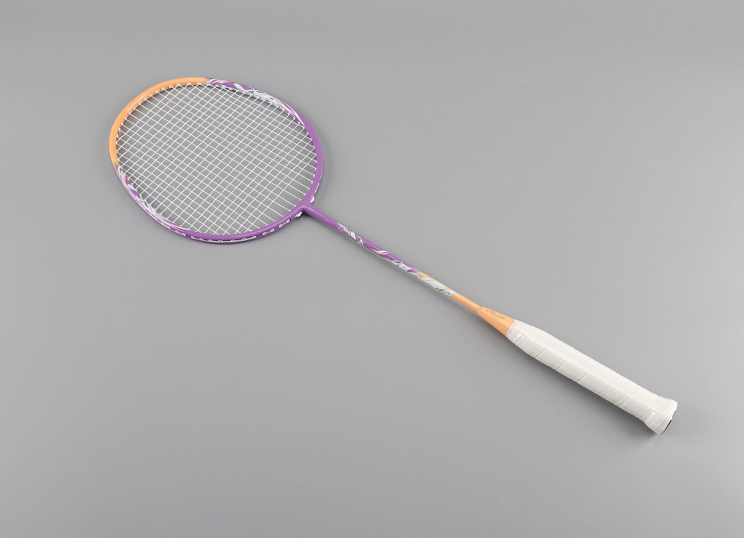 Lilac unisex badminton racket, lightweight, aerodynamic design for ultimate control, precision & game play.