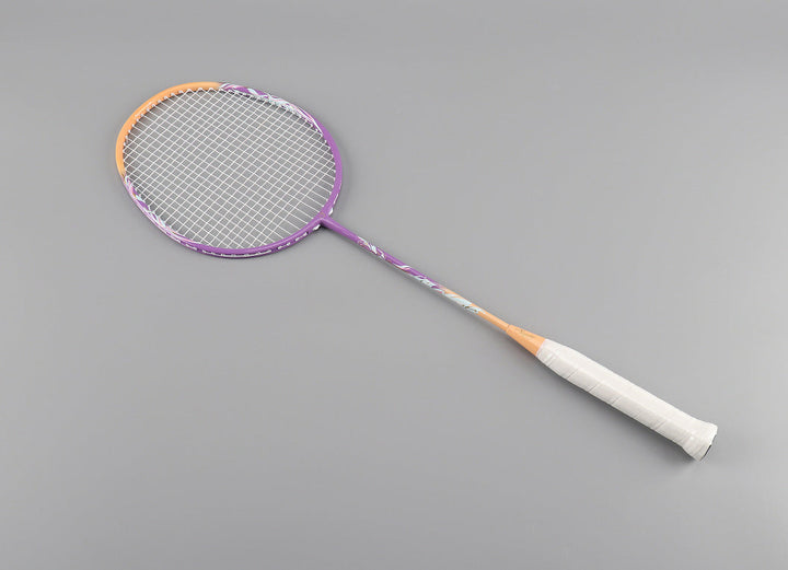 Lilac unisex badminton racket, lightweight, aerodynamic design for ultimate control, precision & game play.