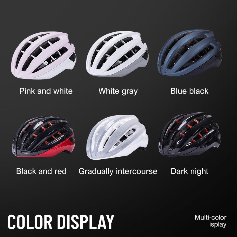Aerodynamic men's road bike helmet. Advanced protective gear for cycling safety & performance.