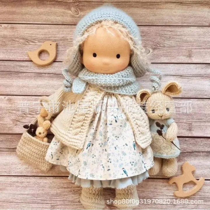 Luna Waldorf handmade plush doll, a gentle companion.